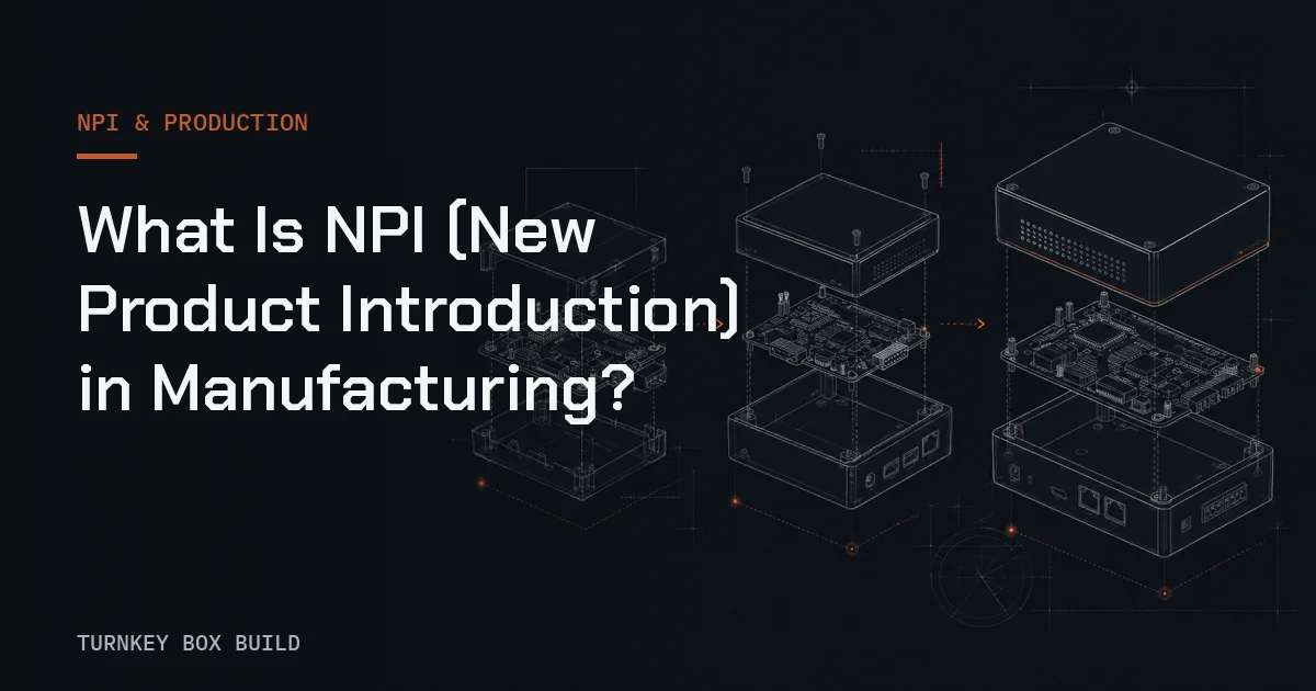 Product drawings and production planning materials illustrating the New Product Introduction process