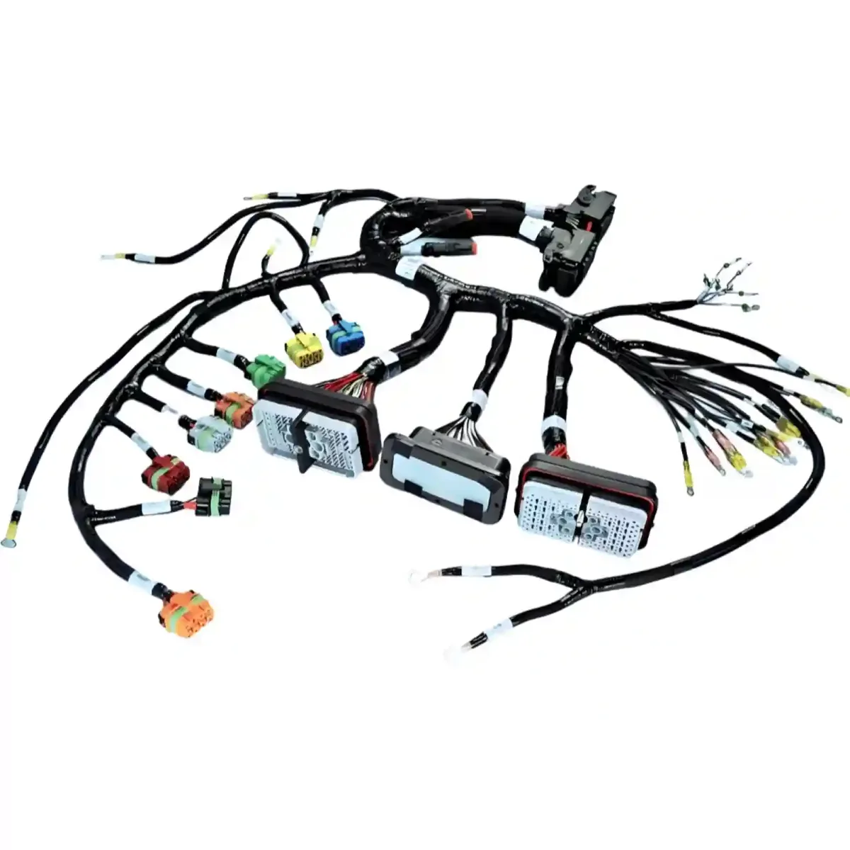 Finished custom wire harness with connectors and terminals for Box Build internal interconnect